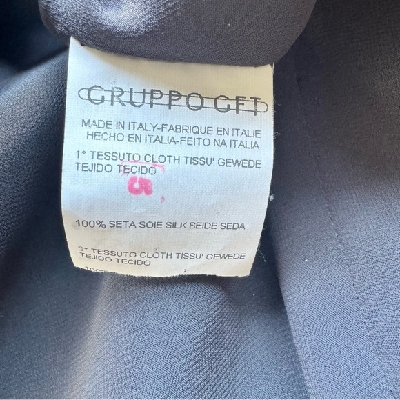 GIORGIO ARMANI VINTAGE 90s SILK BLAZER GREY LINED BLAZER BLAZER MADE IN ITALY 10 - Picture 13 of 14